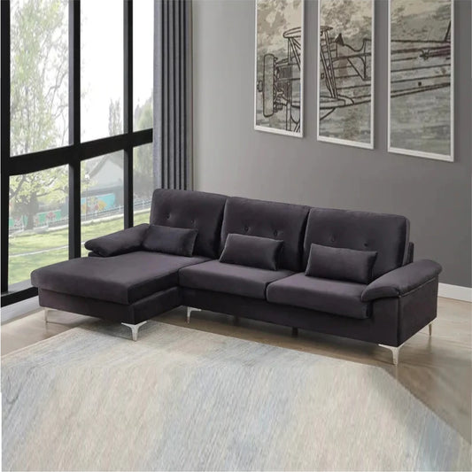 4 Seater Sofa 108.27''Top Arm L-Shape Sofa Set