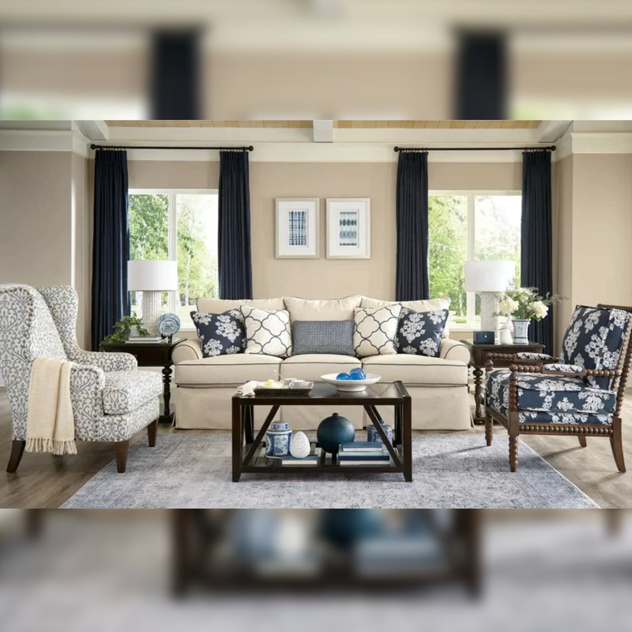 4 Seater Sofa Set 100 Rolled Arm Sofa Set