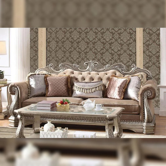 4 Seater Sofa Set 100 Velvet Rolled Arm