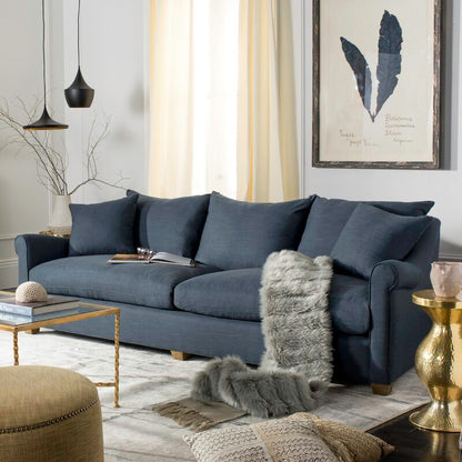 4 Seater Sofa Set: 104'' Recessed Arm Sofa 