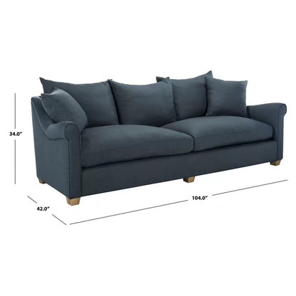 4 Seater Sofa Set: 104'' Recessed Arm Sofa 