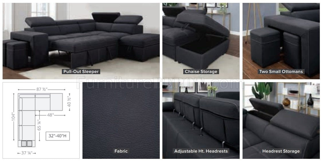 4 Seater Sofa Set 104' Square Arm L Shape Sofa Set
