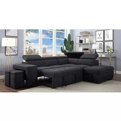 4 Seater Sofa Set: 104'' Square Arm Sofa Bed