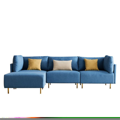 4 Seater Sofa Set: 109'' Square Arm L Shape Sofa Set