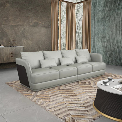  4 Seater Sofa Set 111'' Leatherette Arm Sofa
