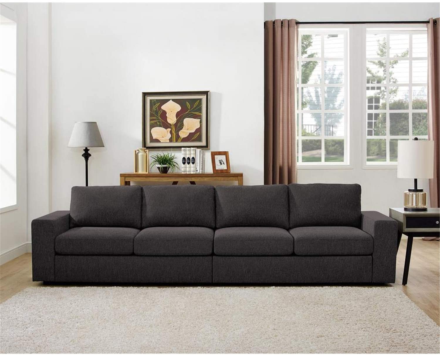 4 Seater Sofa Set : 120'' Square Arm Sofa