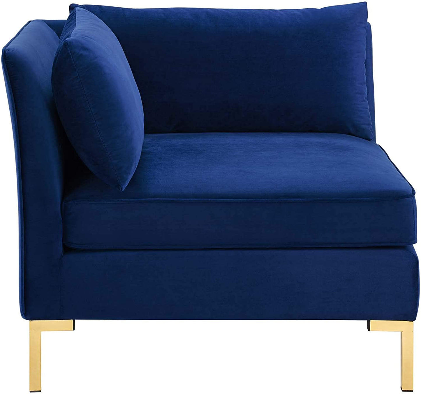 4 Seater Sofa Set : 134'' Velvet Flared Arm Modular Sofa Set
