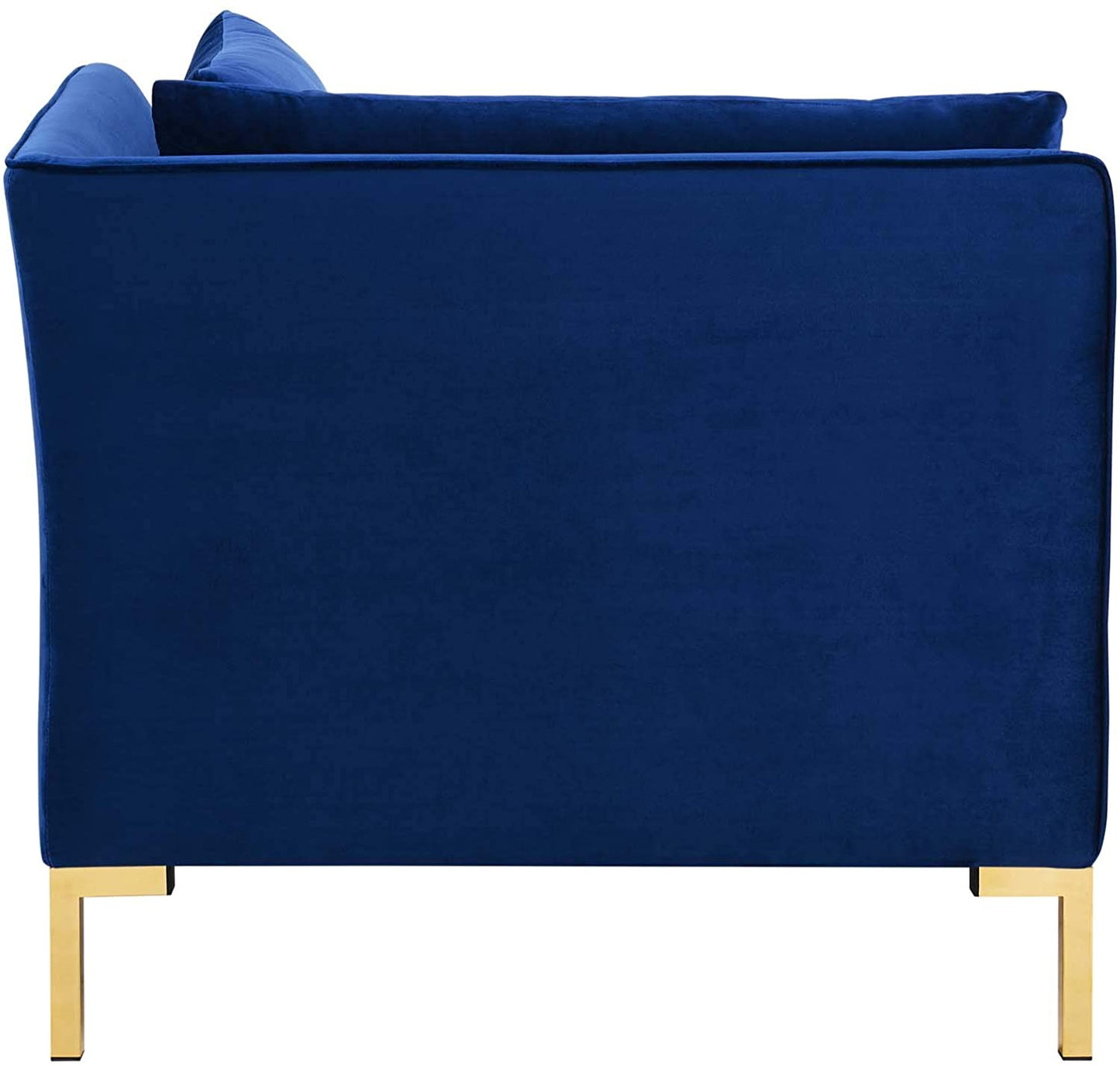 4 Seater Sofa Set : 134'' Velvet Flared Arm Modular Sofa Set