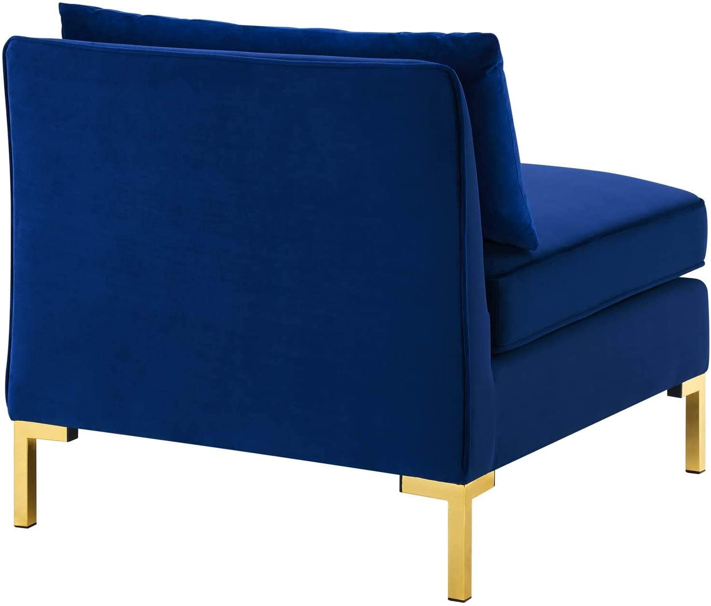 4 Seater Sofa Set : 134'' Velvet Flared Arm Modular Sofa Set