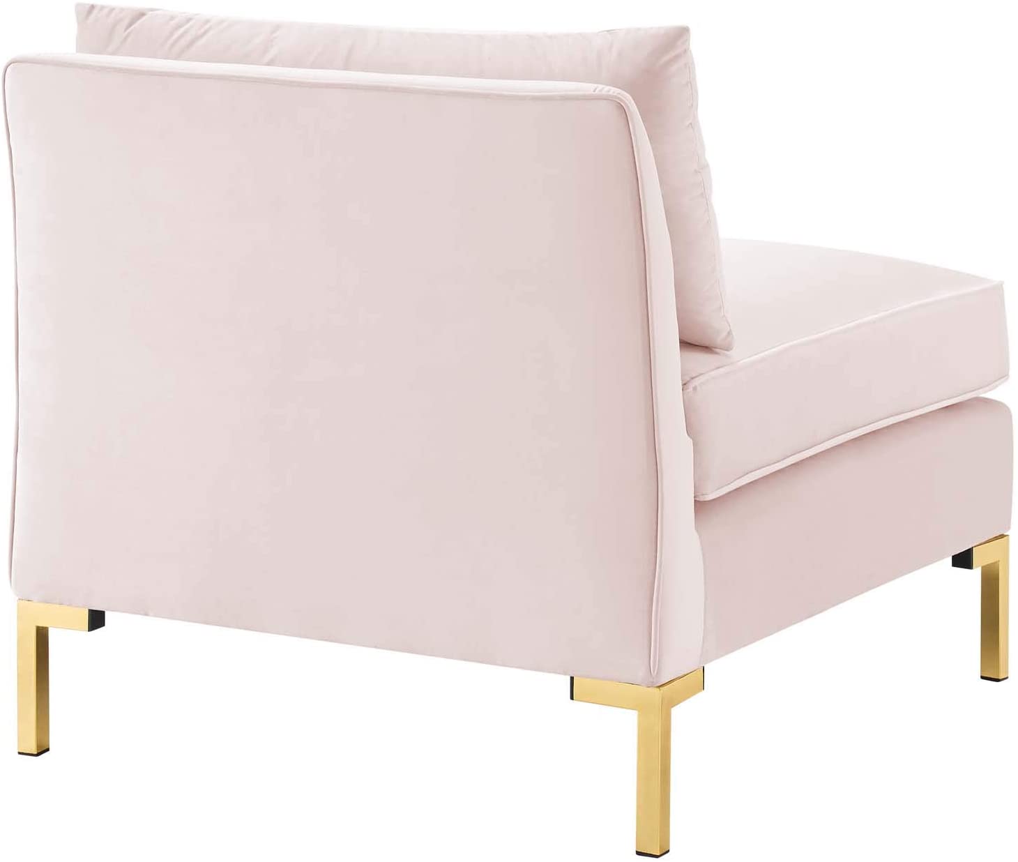 4 Seater Sofa Set : 134'' Velvet Flared Arm Modular Sofa Set