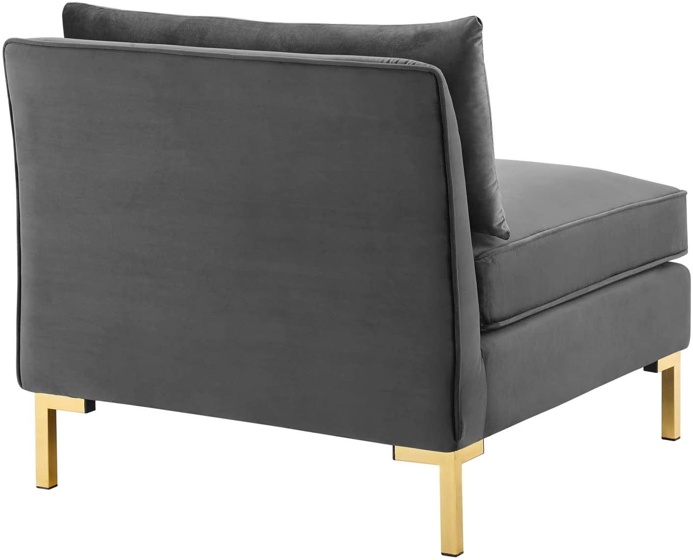4 Seater Sofa Set : 134'' Velvet Flared Arm Modular Sofa Set
