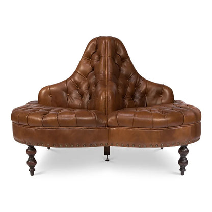 4 Seater Sofa Set: 57'' Leatherette Armless Sofa
