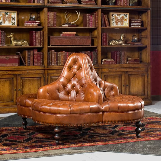 4 Seater Sofa Set: 57'' Leatherette Armless Sofa