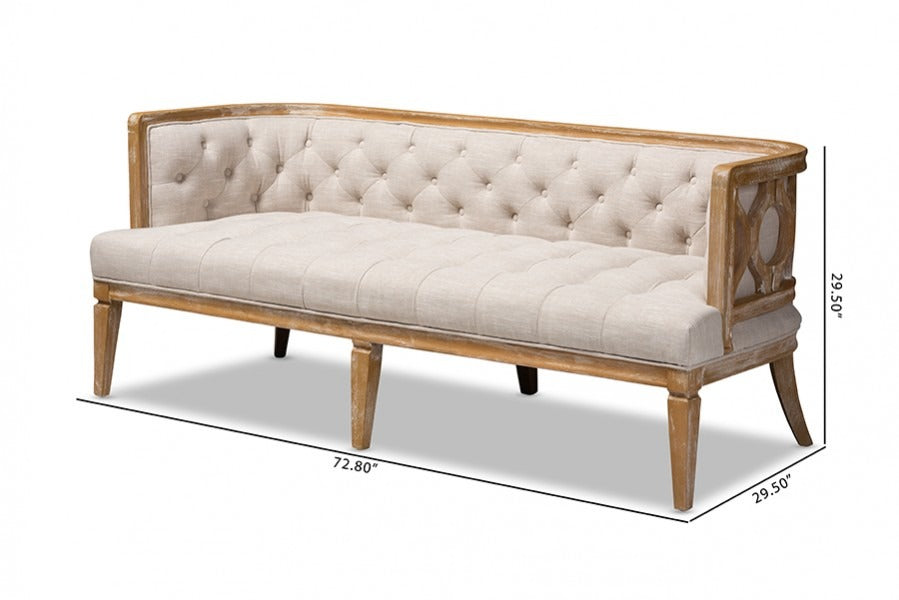4 Seater Sofa Set: 72'' Velvet Tuxedo Arm Sofa