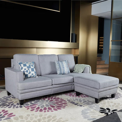 4 Seater Sofa Set: 74.8''L Shape Sofa Set