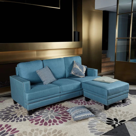 4 Seater Sofa Set: 74.8''L Shape Sofa Set