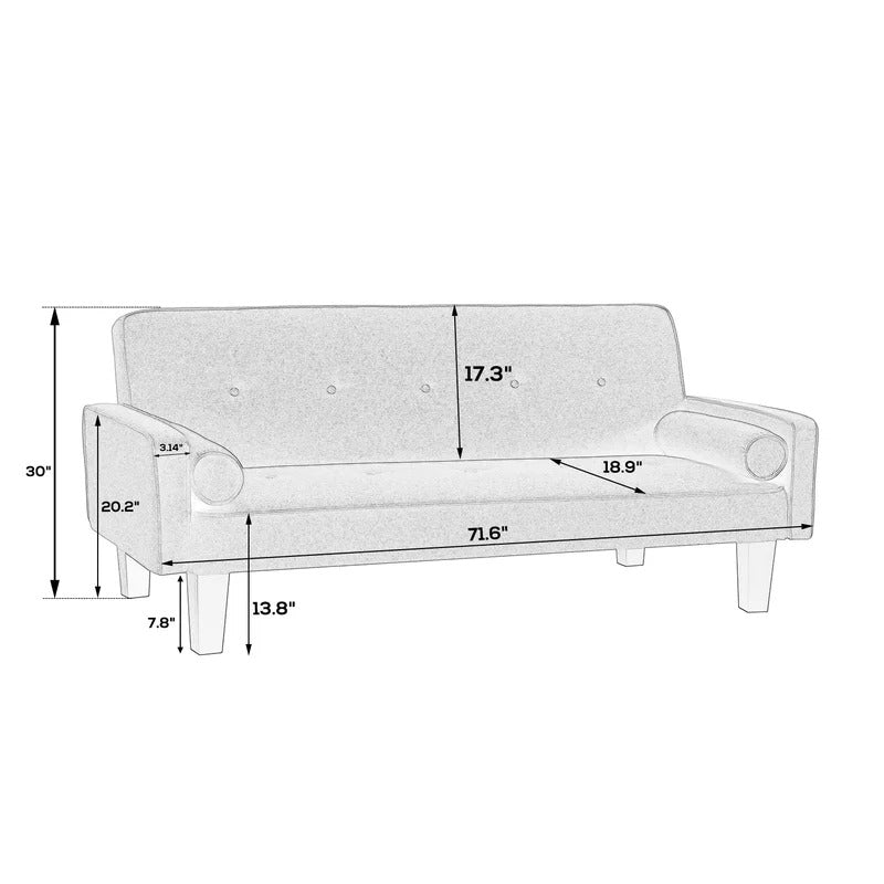4 Seater Sofa Set: 75'' Square Arm Sofa