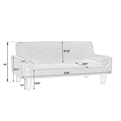 4 Seater Sofa Set: 75'' Square Arm Sofa