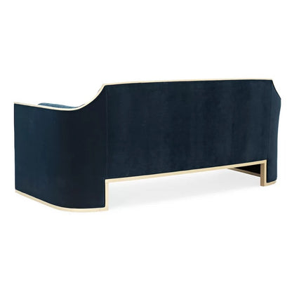 4 Seater Sofa Set : 76'' Velvet Square Arm Sofa