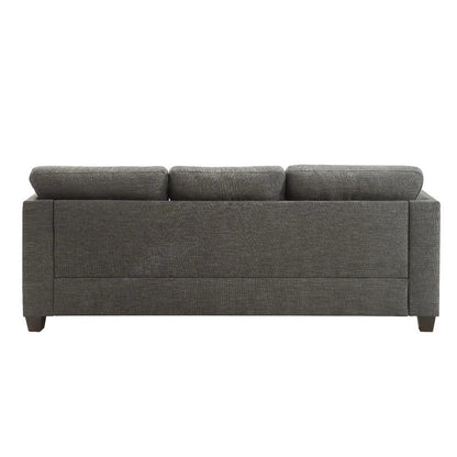 4 Seater Sofa Set: 81'' Linen Square Arm Sofa