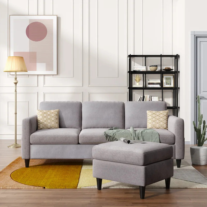 4 Seater Sofa Set: 82.6'' Square Arm Modular Sofa