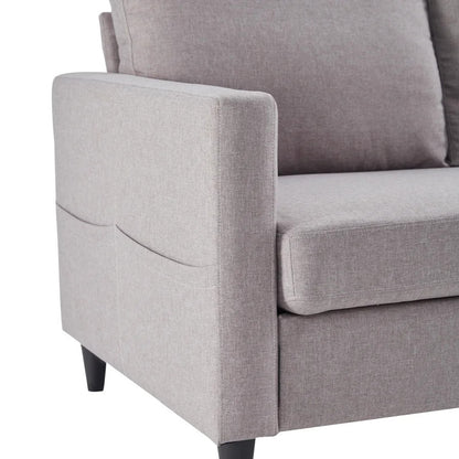 4 Seater Sofa Set: 82.6'' Square Arm Modular Sofa
