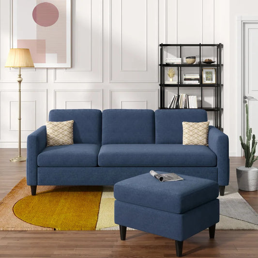 4 Seater Sofa Set: 82.6'' Square Arm Modular Sofa