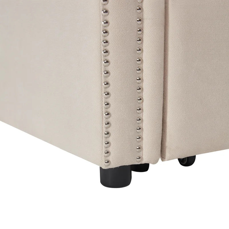 4 Seater Sofa Set: 83.46'' Flared Arm Sofa Bed