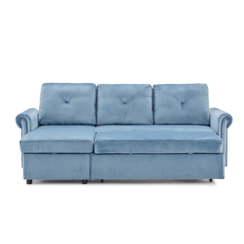 4 Seater Sofa Set: 83.46'' Flared Arm Sofa Bed