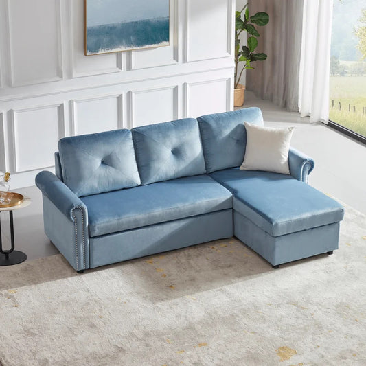 4 Seater Sofa Set: 83.46'' Flared Arm Sofa Bed