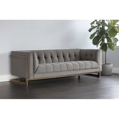 4 Seater Sofa Set: 87'' Tuxedo Arm Sofa
