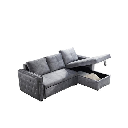  4 Seater Sofa Set : 91'' Square Arm Sofa Bed
