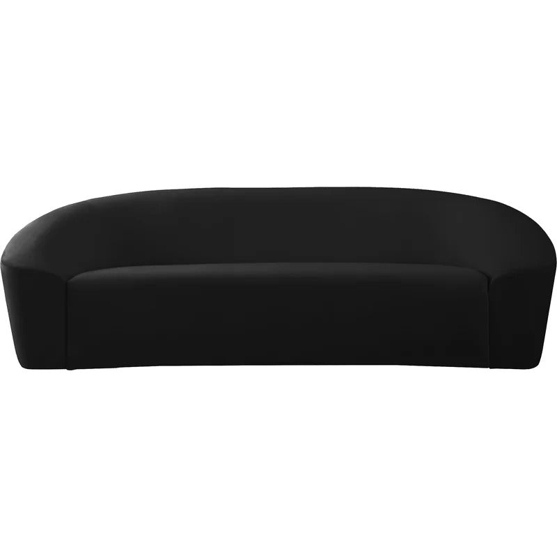 4 Seater Sofa Set: 91'' Velvet Curved Sofa Set