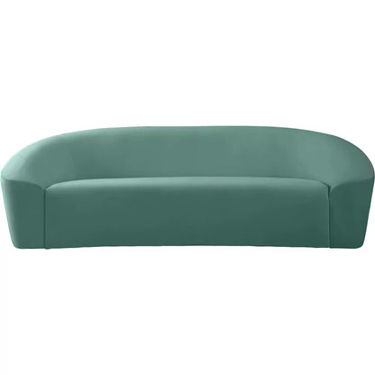 4 Seater Sofa Set: 91'' Velvet Curved Sofa Set