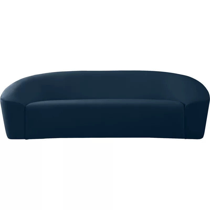 4 Seater Sofa Set: 91'' Velvet Curved Sofa Set