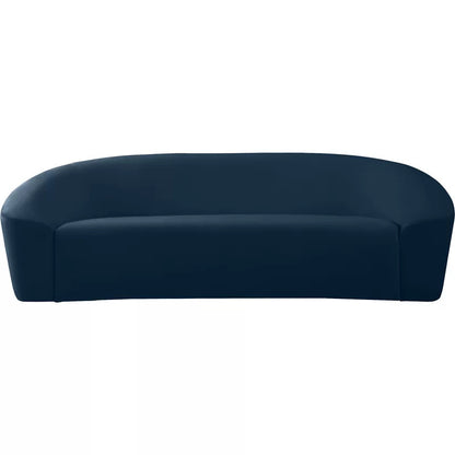 4 Seater Sofa Set: 91'' Velvet Curved Sofa Set