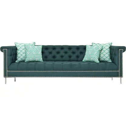4 Seater Sofa Set  96 Linen Rolled Arm