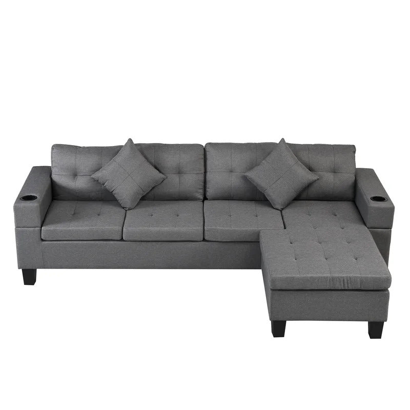 4 Seater Sofa Set : 98'' L Shape Sofa