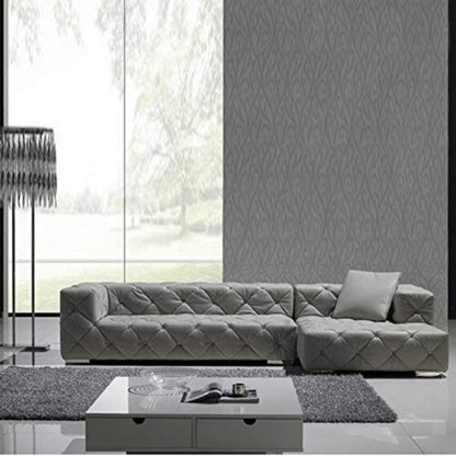 4 Seater Sofa Set Rinny Lounge Leatherette Sofa Set (Grey)