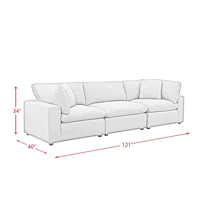 4 Seater Sofa Set : Square Arm Modular Sofa