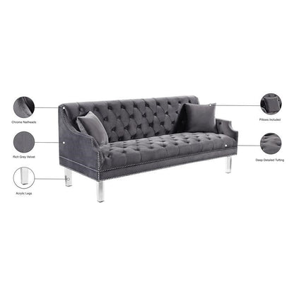 4 Seater Sofa Set ; Velvet Flared Arm Sofa