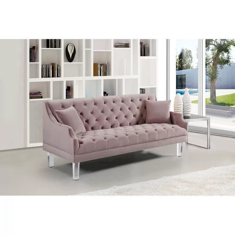 4 Seater Sofa Set ; Velvet Flared Arm Sofa