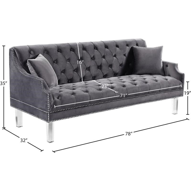 4 Seater Sofa Set ; Velvet Flared Arm Sofa