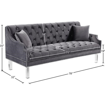 4 Seater Sofa Set ; Velvet Flared Arm Sofa