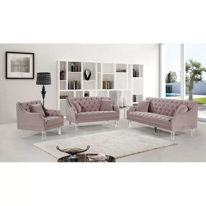 4 Seater Sofa Set ; Velvet Flared Arm Sofa