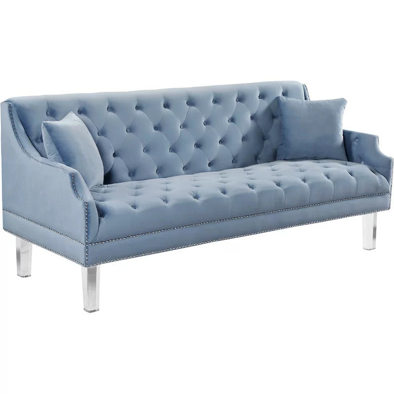 4 Seater Sofa Set ; Velvet Flared Arm Sofa
