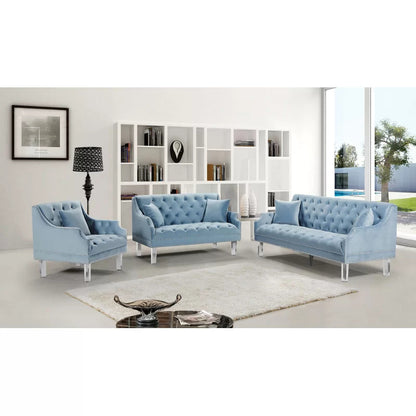 4 Seater Sofa Set ; Velvet Flared Arm Sofa