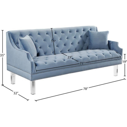 4 Seater Sofa Set ; Velvet Flared Arm Sofa