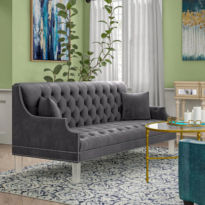 4 Seater Sofa Set ; Velvet Flared Arm Sofa