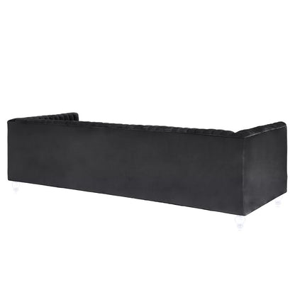 4 Seater Sofa Set : Velvet Rolled Arm Sofa